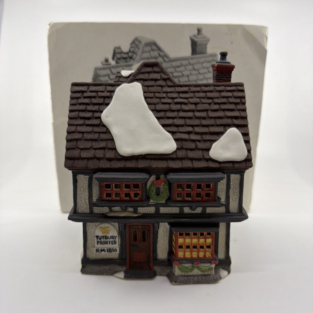 Department 56 Heritage Dickens Village Series Tutbury Printer #5568-9 w/ Box